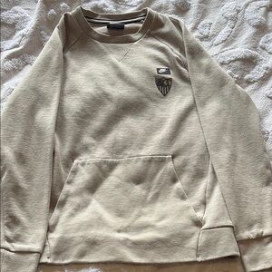 Nike Tan Crewneck Sweater Soft Casual Design